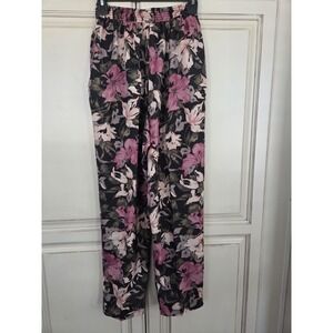 Vtg White Stag Floral Pants Romantic Women's S/m 90s Y2k Tropical Aloha Hi Waist